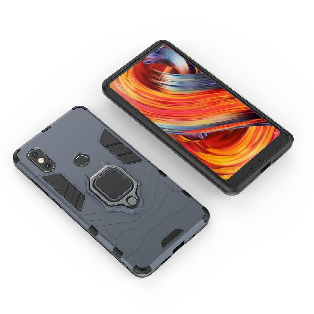 SATURCASE Case for Xiaomi Mi Max 2, Ring Kickstand Hybrid 2 in 1 [PC