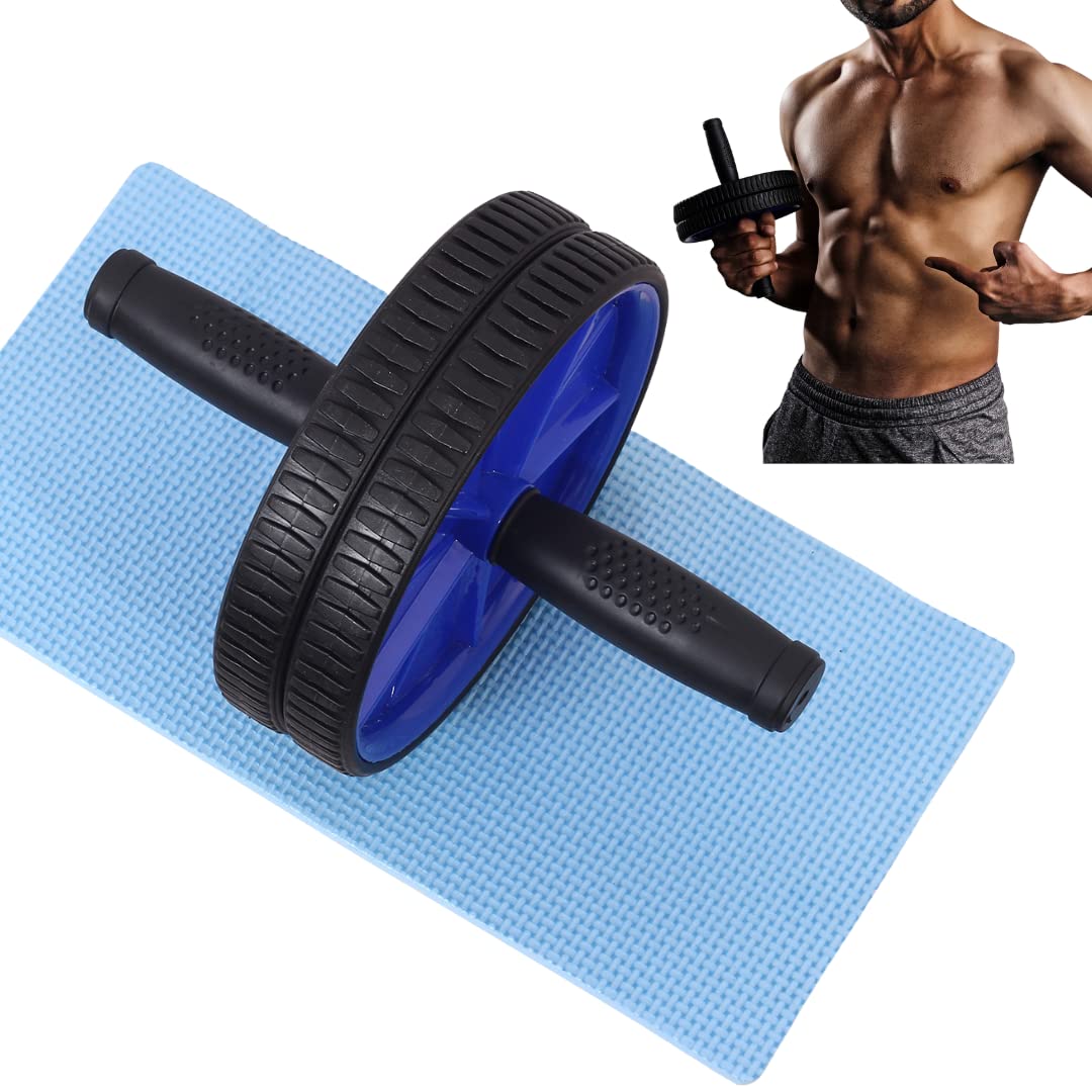 Tressca Metal Handle Ab Roller Wheel with Knee Pad, Abdominal Exercise for Home Gym Fitness Equipment-image-28