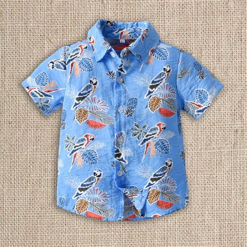 Kids Boys' Button Down Shirts Short Sleeve Collared Shirt Holiday Beach Aloha Shirt Top Toddler Baby Summer Clothes2
