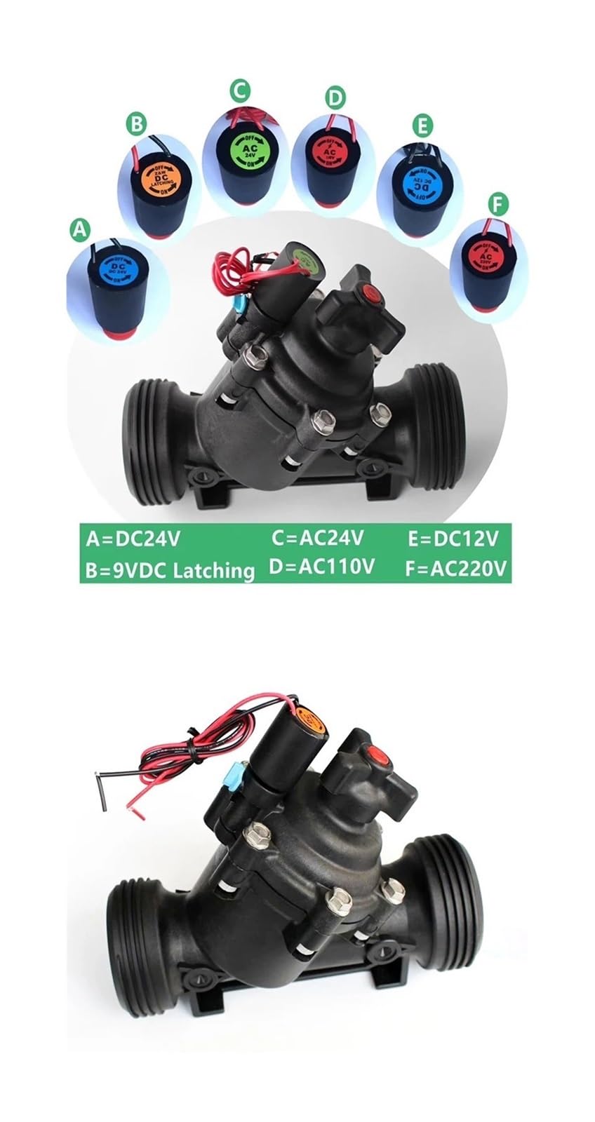 2 cale nawadnianie ogrodowy zawór elektromagnetyczny 220 V AC 24 V DC 24 V AC 110 VDC blokada (12 V)