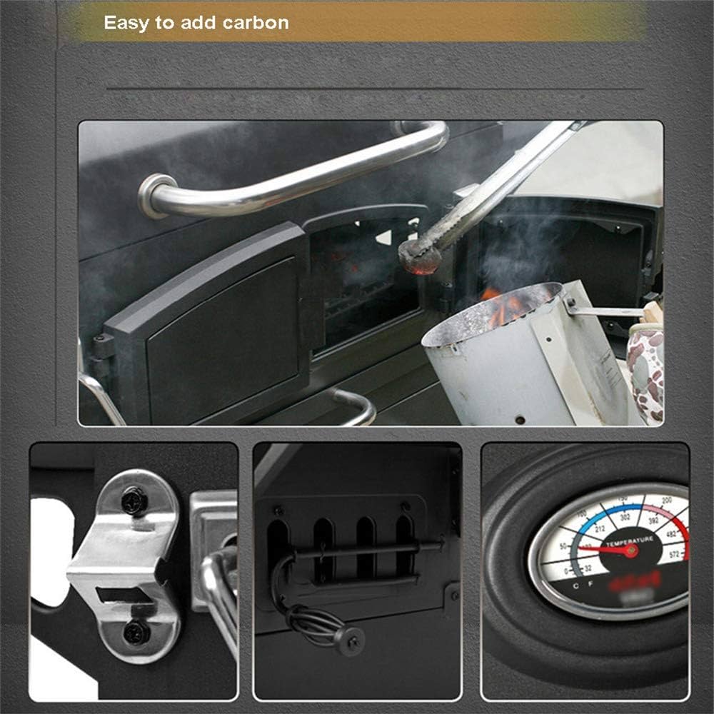 Amazon | 大きな木炭BBQグリルバーベキューグリル温度計蓋付き