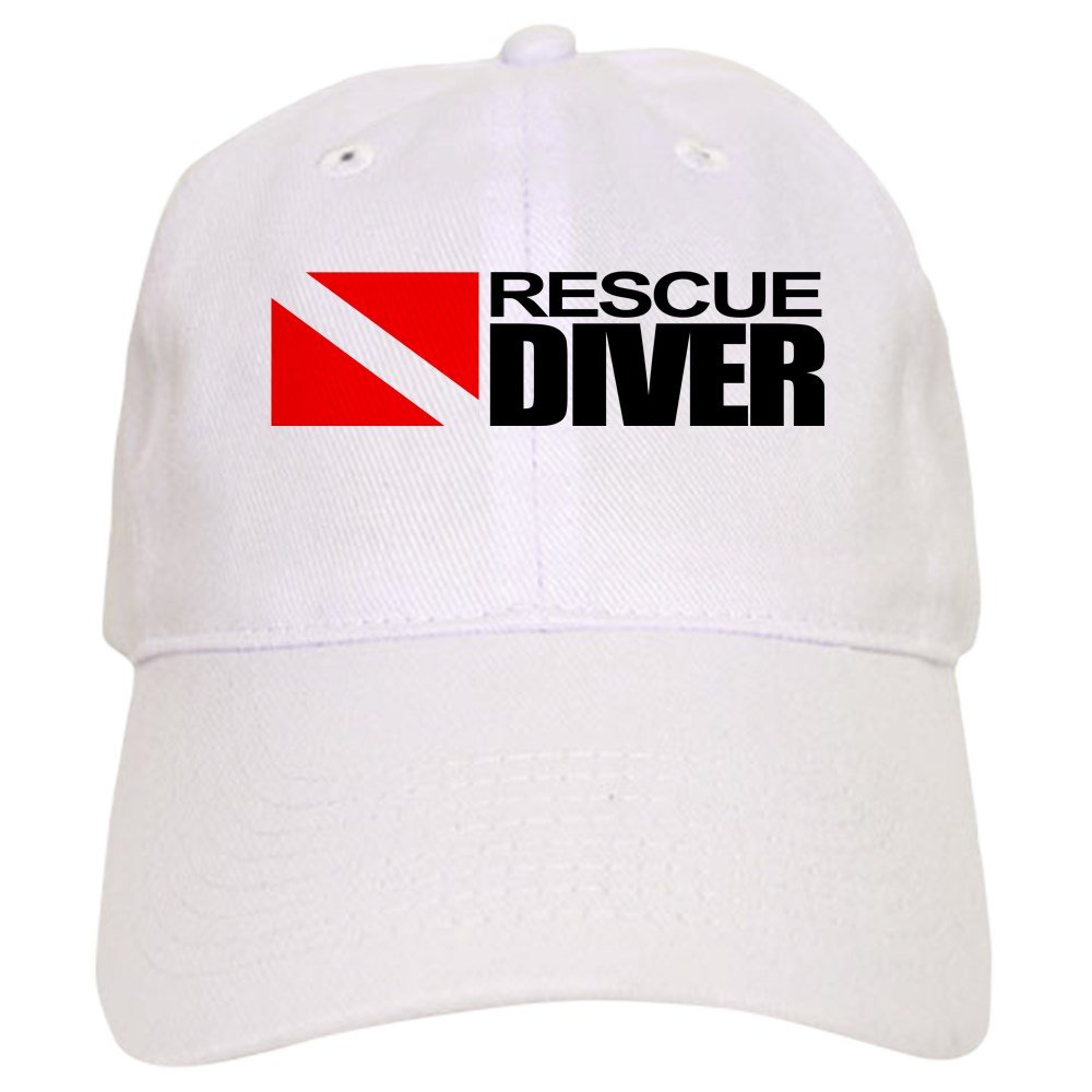 CafePress Rescue Diver Unique Adjustable Baseball Hat White
