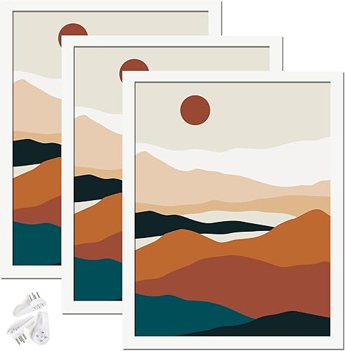 Juego de 3 portarretratos blancos de 11 x 14 pulgadas, marco transparente alto para collage de fotos de 11 x 14 pulgadas, lienzo tamaño póster,