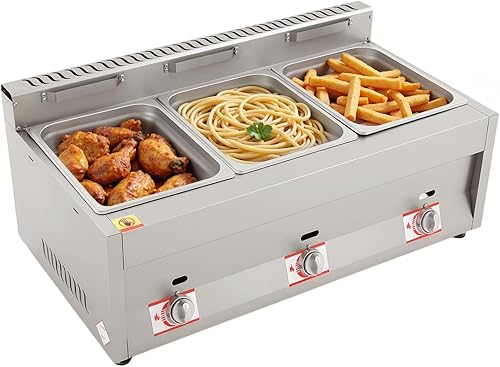 Miniatura 10 de Freidora eléctrica de acero inoxidable máquina de freír de cocina de encimera de acero inoxidable freidora de gas de una sola cesta máquina de freír