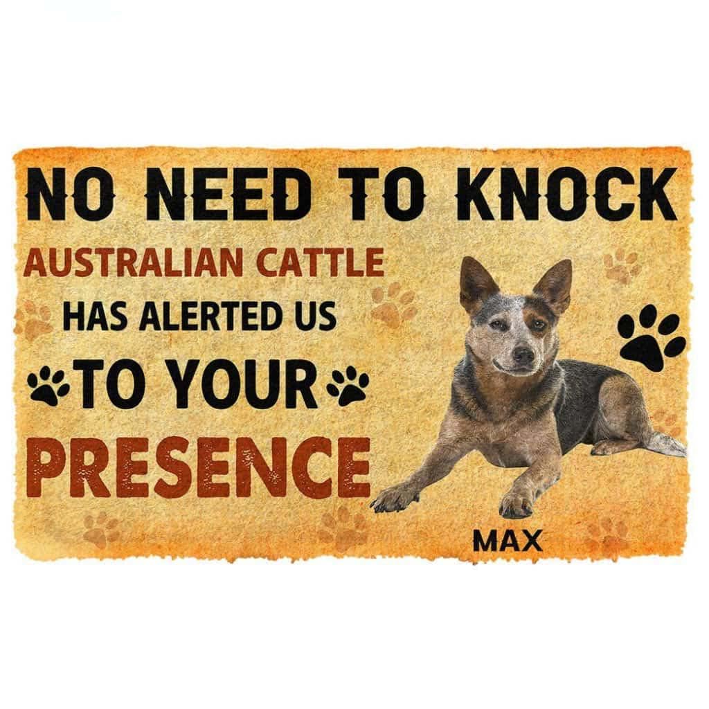Paillasson Bouvier Australien personnalisé, idée cadeau maison originale