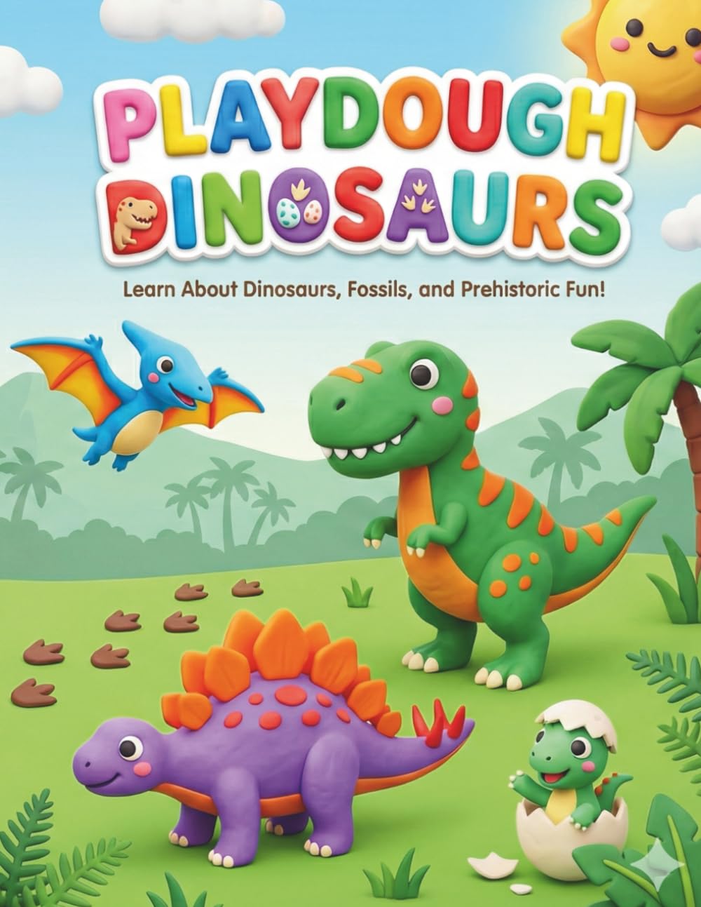 Playdough Dinosaurs: Learn About Dinosaurs, Fossils, and Prehistoric Creatures Through Creative Play: A Fun Playdough Activity Book for Kids Ages 3-7 to Sculpt, Learn and Explore Prehistoric Creatures