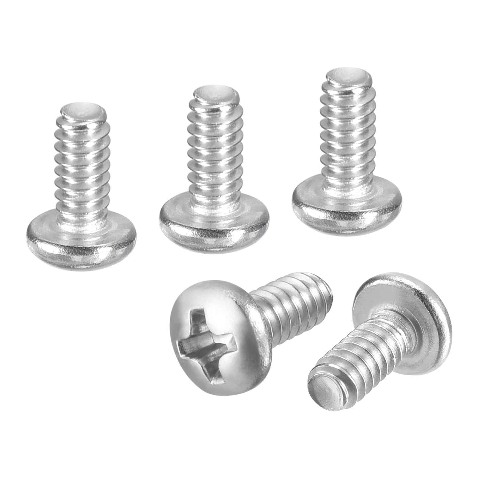DTGN #4-40x1/4" Pan Head Machine Screws - 50pcs - Good for Machinery - 304 Stainless Steel Phillips Machine Screws Bolts - Silver โ image 1
