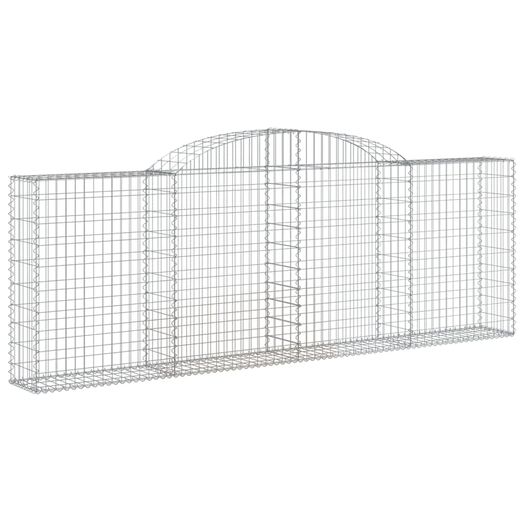 Kosze gabionowe łukowe 10 szt. 300x30x100/120 cm żelazo ocynkowane | Drut odporny na korozję 3,5 mm, haki wzmacniające, wypełnienie kamieniem lub żwirem, zastosowanie w ogrodzie na patio
