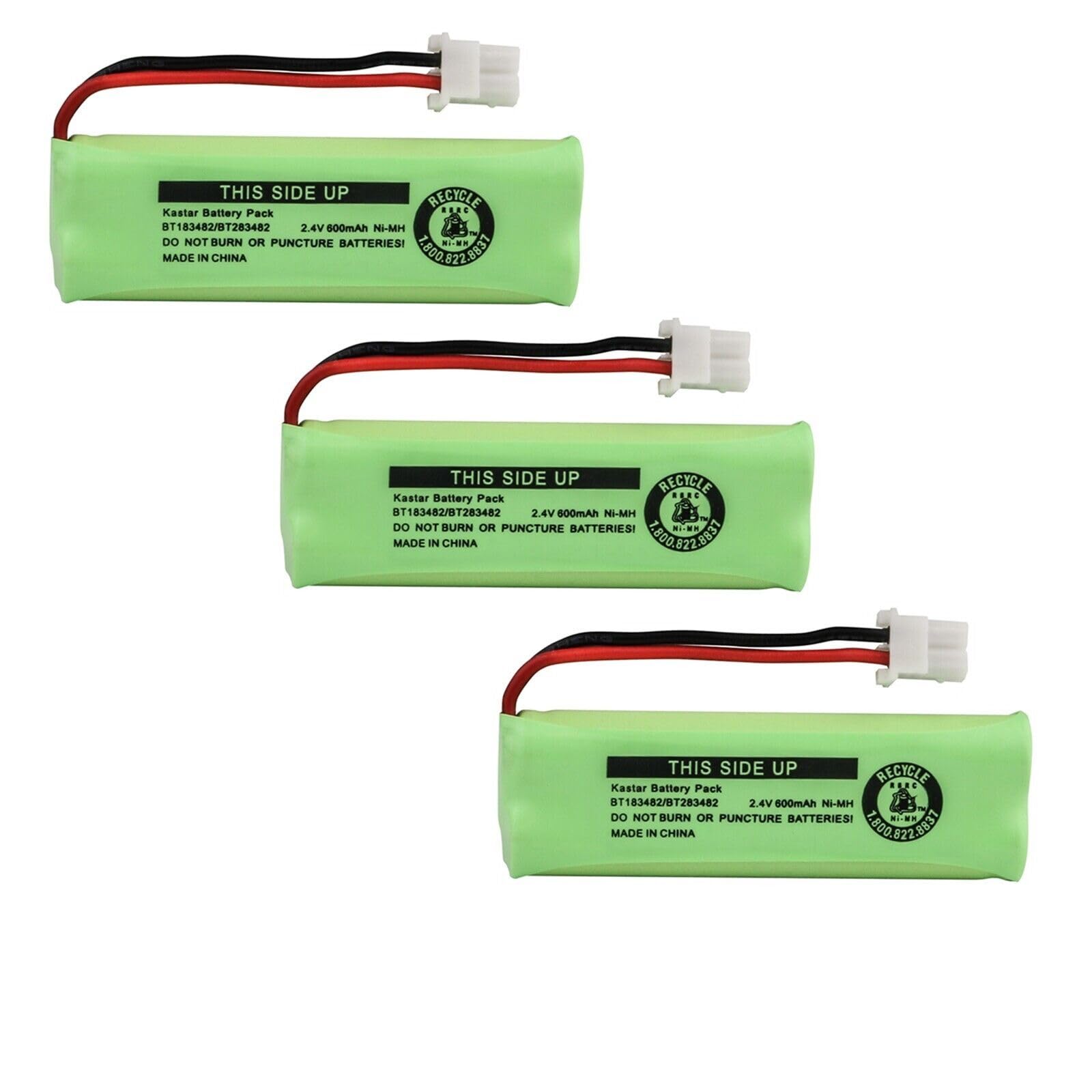 Kastar 3-Pack Battery Replacement for Vtech BT183482, BT283482, Vtech LS6405, Vtech LS6425 LS6425-2 LS6425-3 LS6425-3 LS6425-4, Vtech LS6426 LS6426-3,