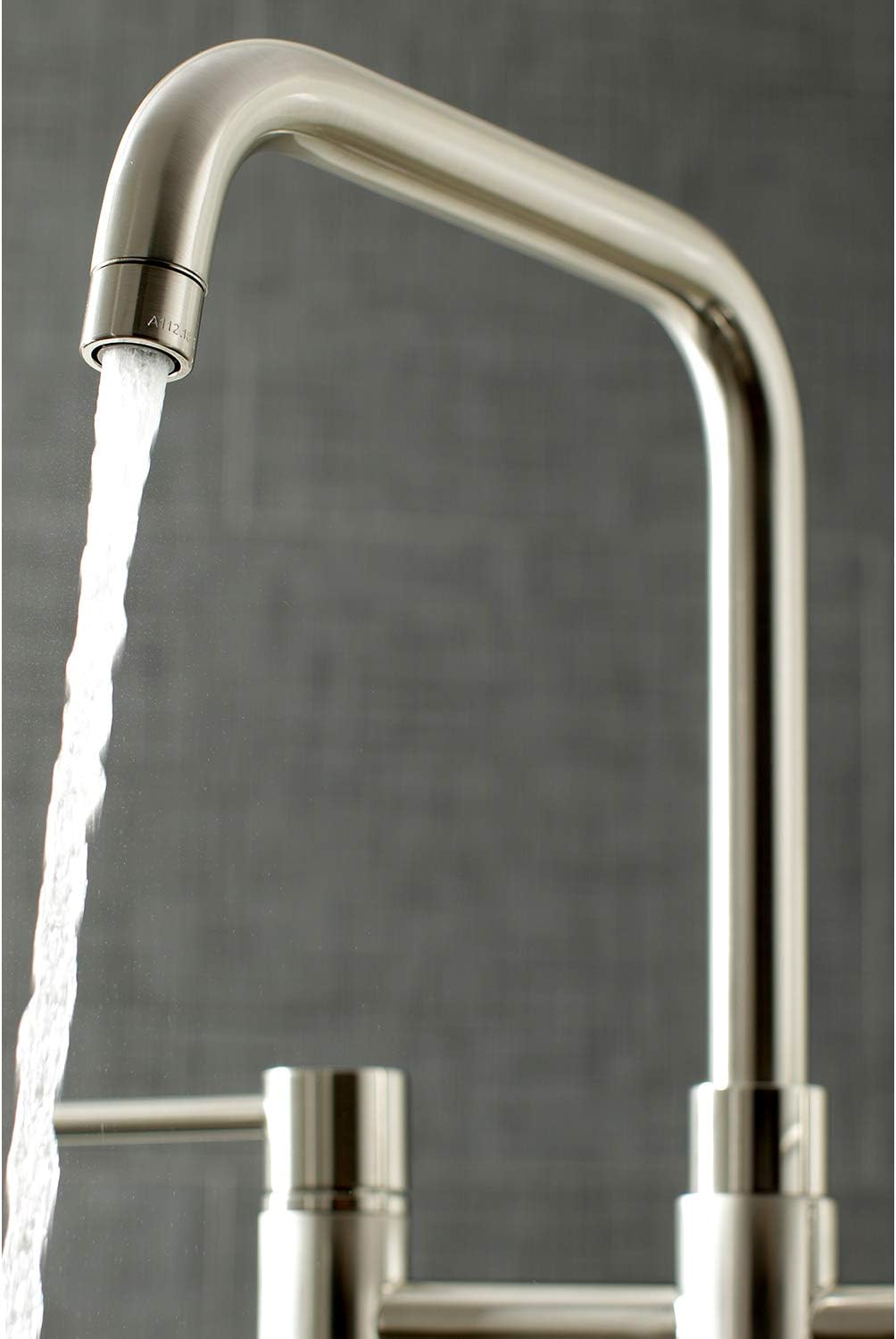 Flash Deals - 60% OFF Kingston Brass KS8288DLBS Concord Bridge Kitchen Faucet, Brushed Nickel