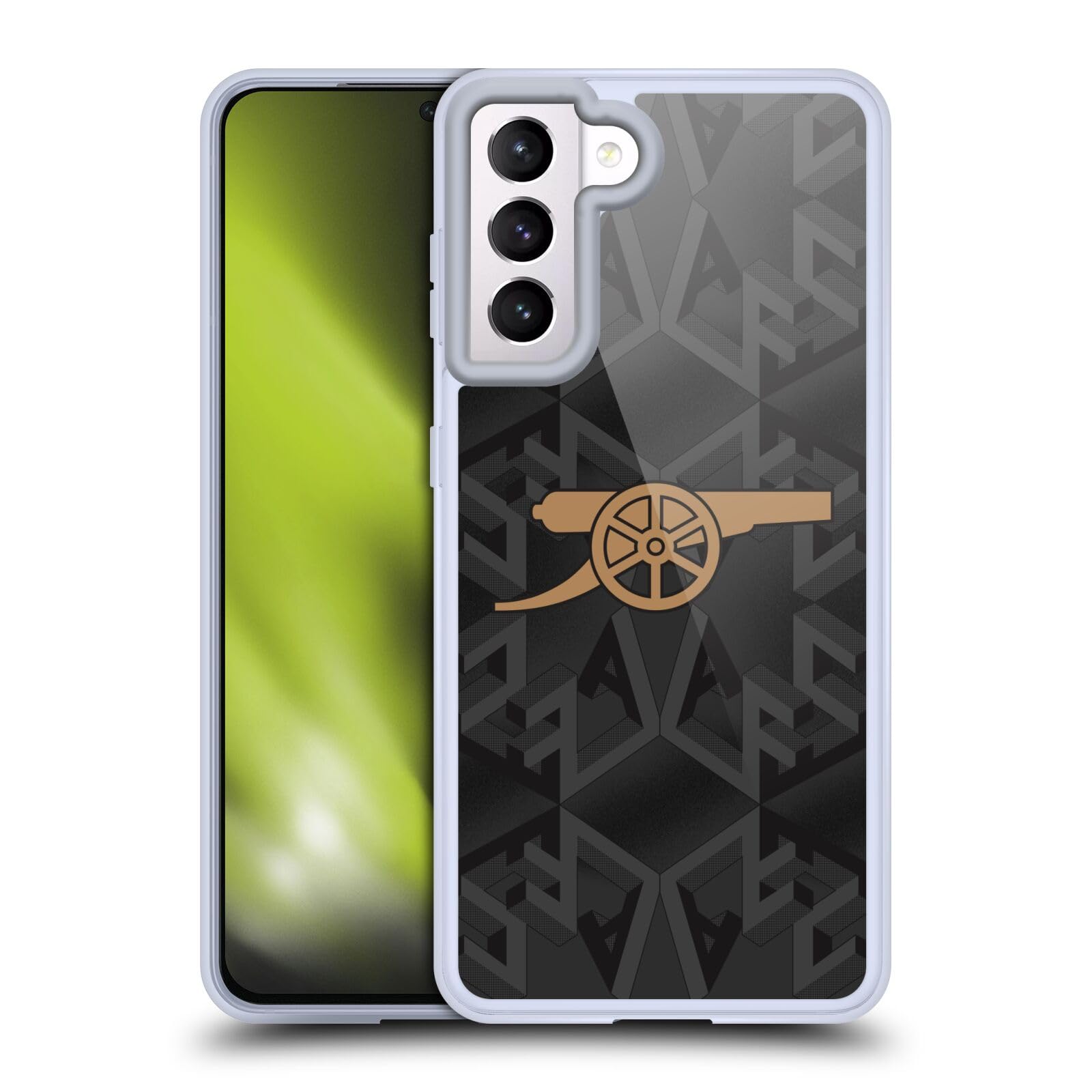 Head Case Designs Officially Licensed Arsenal FC Away 2022/23 Crest Kit Gel Case [Military Grade Protection] Compatible with Samsung Galaxy S21 5G and Compatible with MagSafe — image 1