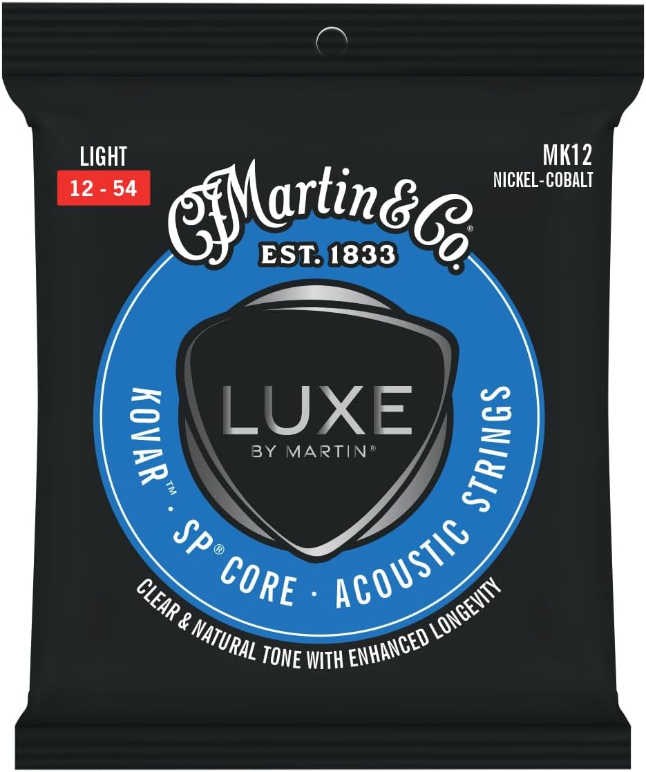 Cuerdas para guitarra con núcleo LUXE BY MARTIN® Kovar™ SP® – Calibre ligero | Envoltura de aleación de níquel-cobalto con núcleo SP | Menor tensión, tono equilibrado y rendimiento duradero