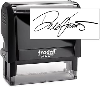 Trodat 4915 Signature Stamp - Custom Text Stamp - Choose from Many Fonts & 15 Ink Colors!