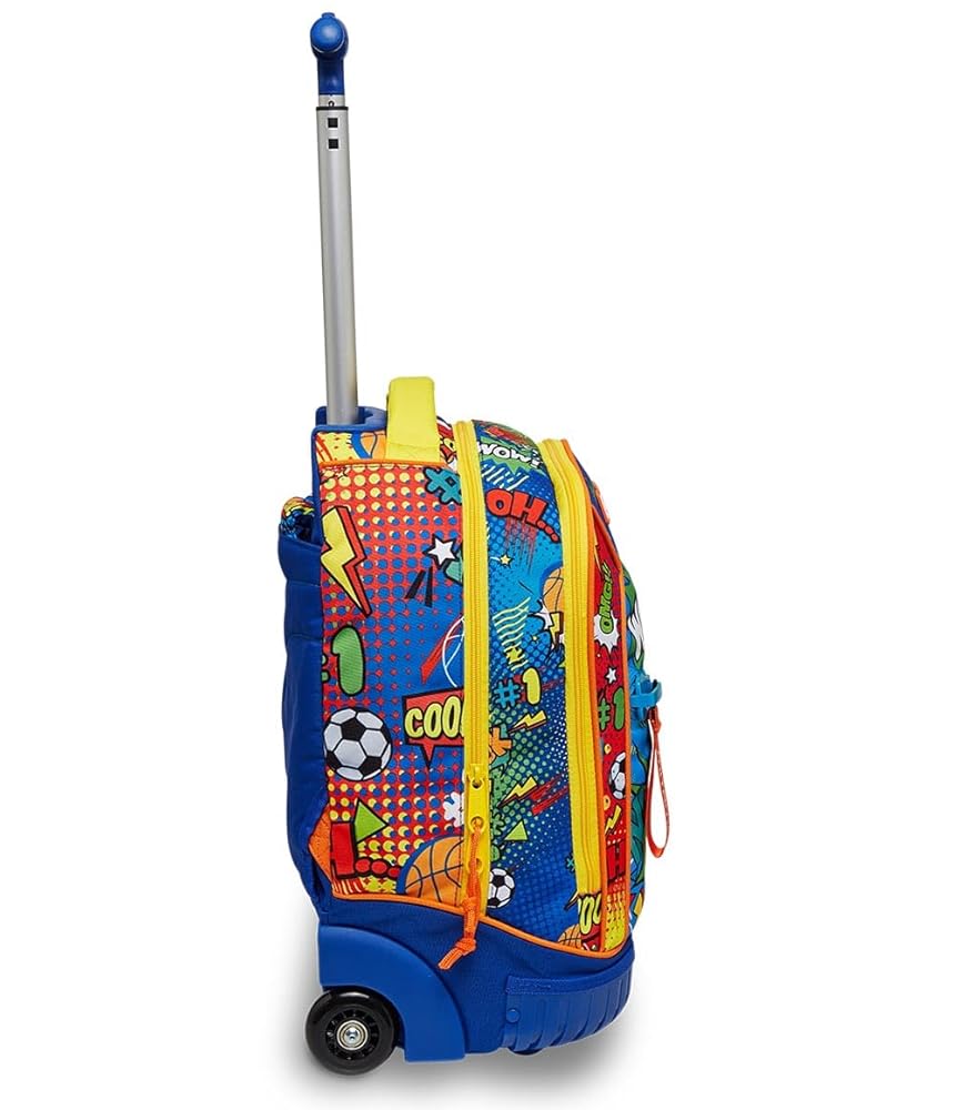 Zaino Trolley Mitama Spider King - Doppio Scomparto, Ruote Gommate, Per Scuola E Tempo Libero - Foto 5