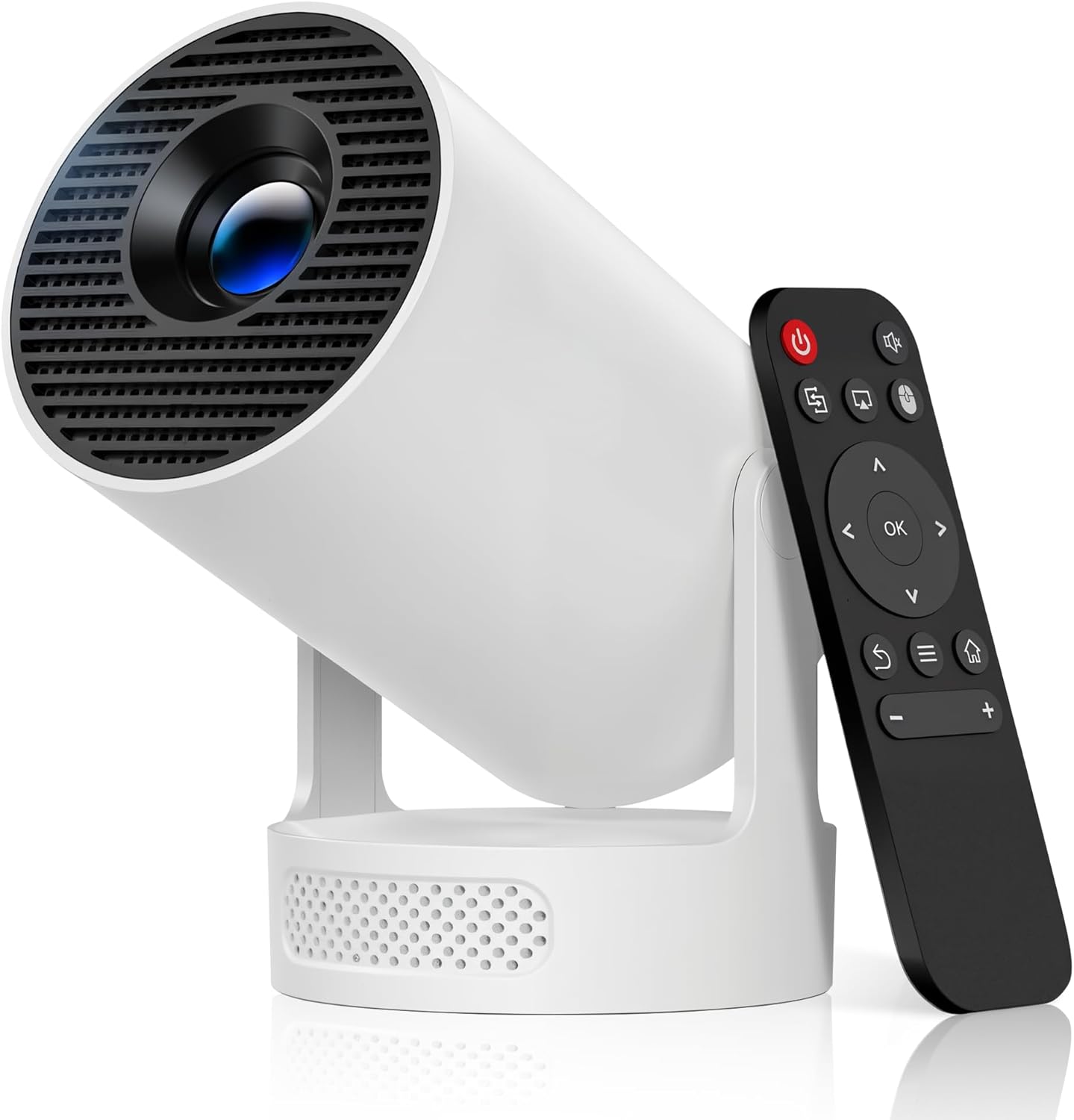 Portable Projector with WiFi and Bluetooth, Mini Projector 4K Support, Android 11,180° Rotation, Auto Keystone Correction,5W Soundbase Speaker, Smart Proyector for Movie Home Outdoor