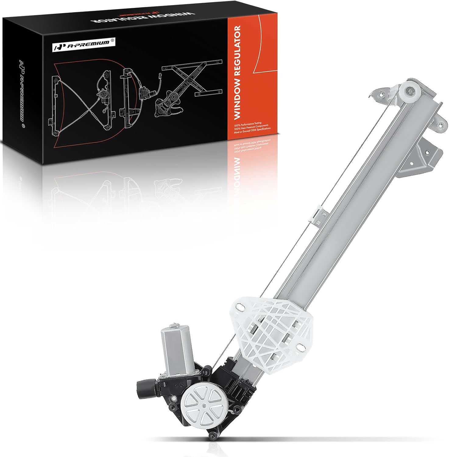 A-Premium Power Window Regulator with Motor Front Driver Side Compatible with Honda Accord 2008 2009 2010 2011 2012, Coupe 2-Door, Front Left Driver Side, Replace# 72250TE0A11, 72250TE0A12