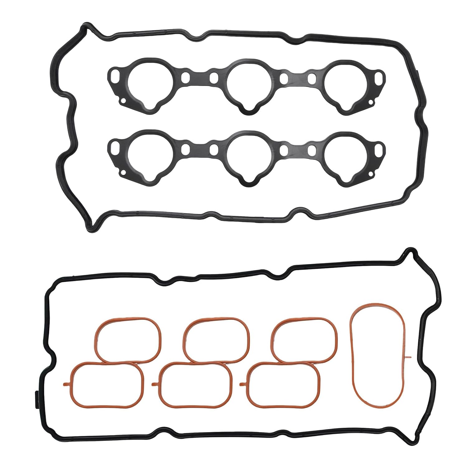 VS50608R Engine Valve Cover Gasket Set, Replacement for Nissan Frontier 2005-2019 Pathf inder 2005-2012 Xterra 2005-2015 4.0L V6, Replaces MS964542