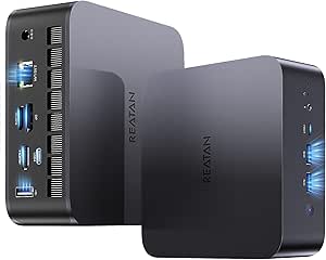 Reatan Mini PC Gaming OCuLink AI AMD Ryzen 7 255, Mini Computers, Built-in Dual Speakers, 2.5Gbps LAN, HDMI 2.1, 8K USB 4.0 Wi-Fi 7/BT5.4 Barebone, NO RAM, NO Storage, NO System