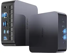 Reatan Mini PC Gaming OCuLink AI AMD Ryzen 7 255, Mini Computers, Built-in Dual Speakers, 2.5Gbps LAN,HDMI 2.1, 8K USB 4.0 Wi-Fi 7/BT5.4 Barebone, NO RAM, NO Storage, NO System
