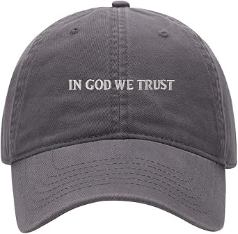 Baseball Cap Embroidered Hat for in God We Trust Mens Adjustable Cotton Unisex Embroidery Baseball Caps