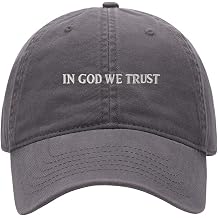 Baseball Cap Embroidered Hat for in God We Trust Men's Adjustable Cotton Unisex Embroidery Baseball Caps