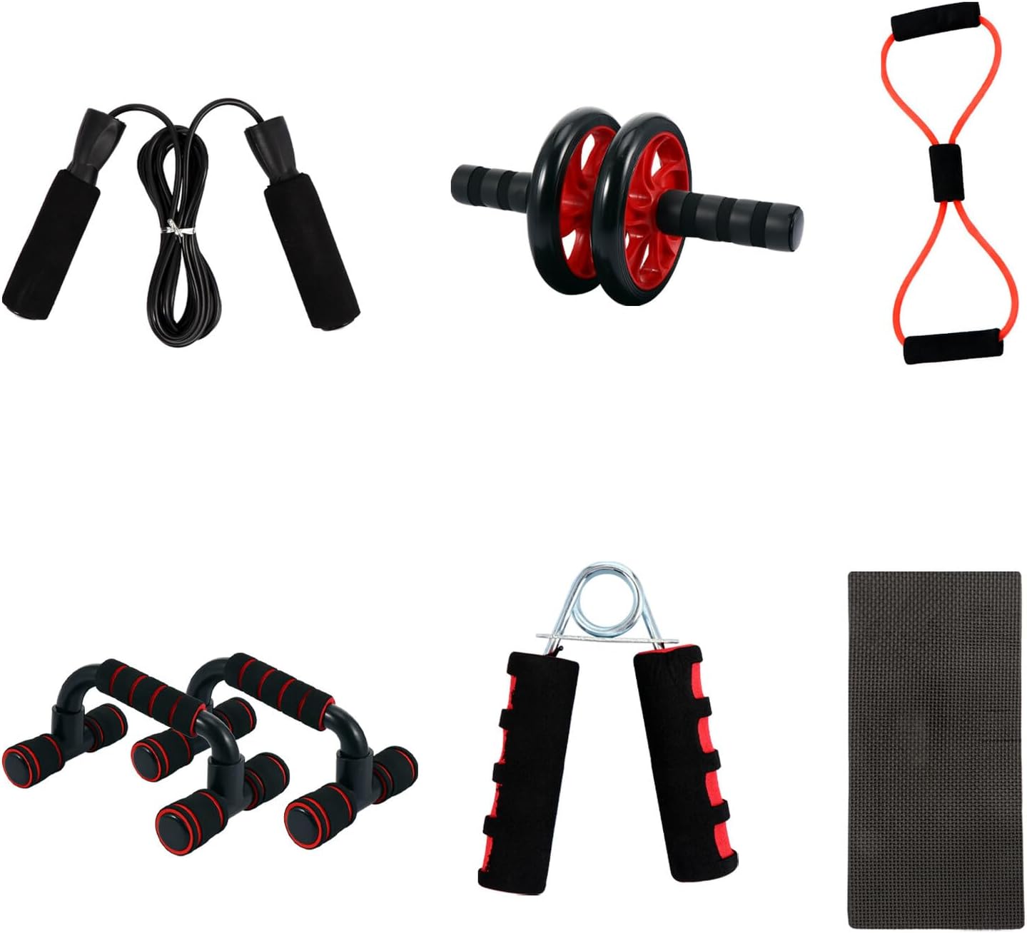 Unisex Abdominal Wheel Roller Set Stable Thickened Exercise Equipment for Core Workout Multi-directional Abdominal Training Tool for Men and Women Home Fitness Device