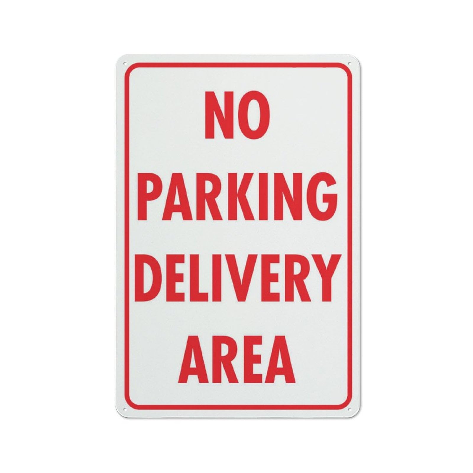peiyeety No Parking Delivery Area Sign 8"X12" Rust Free Aluminum Signs Outdoor, Metal Tin Sign for Home, Business, Yard