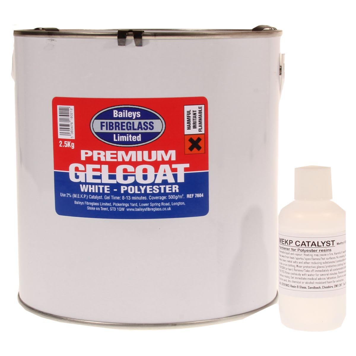 Baileys Fibreglass Supplies White Gelcoat Brilliant 2.5 Kg