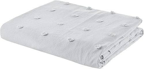 Miniatura 11 de Urban Habitat - Juego de edredón 100% algodón Jacquard, cobertura de edredón para todas las estaciones chic que proporciona un acento desgastado