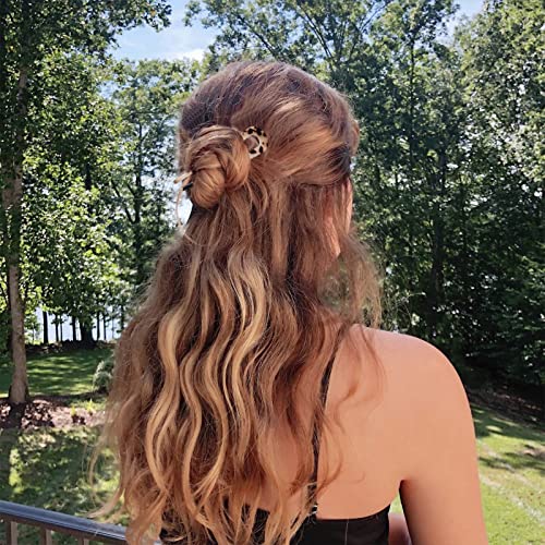 Frdtluthw 4.3Inch U Shaped Hair Fork Acetate Tortoiseshell French Hair Pin Colored 2 Prong Bun Hair Sticks For Women Girls(Pack Of 4) #TOP5