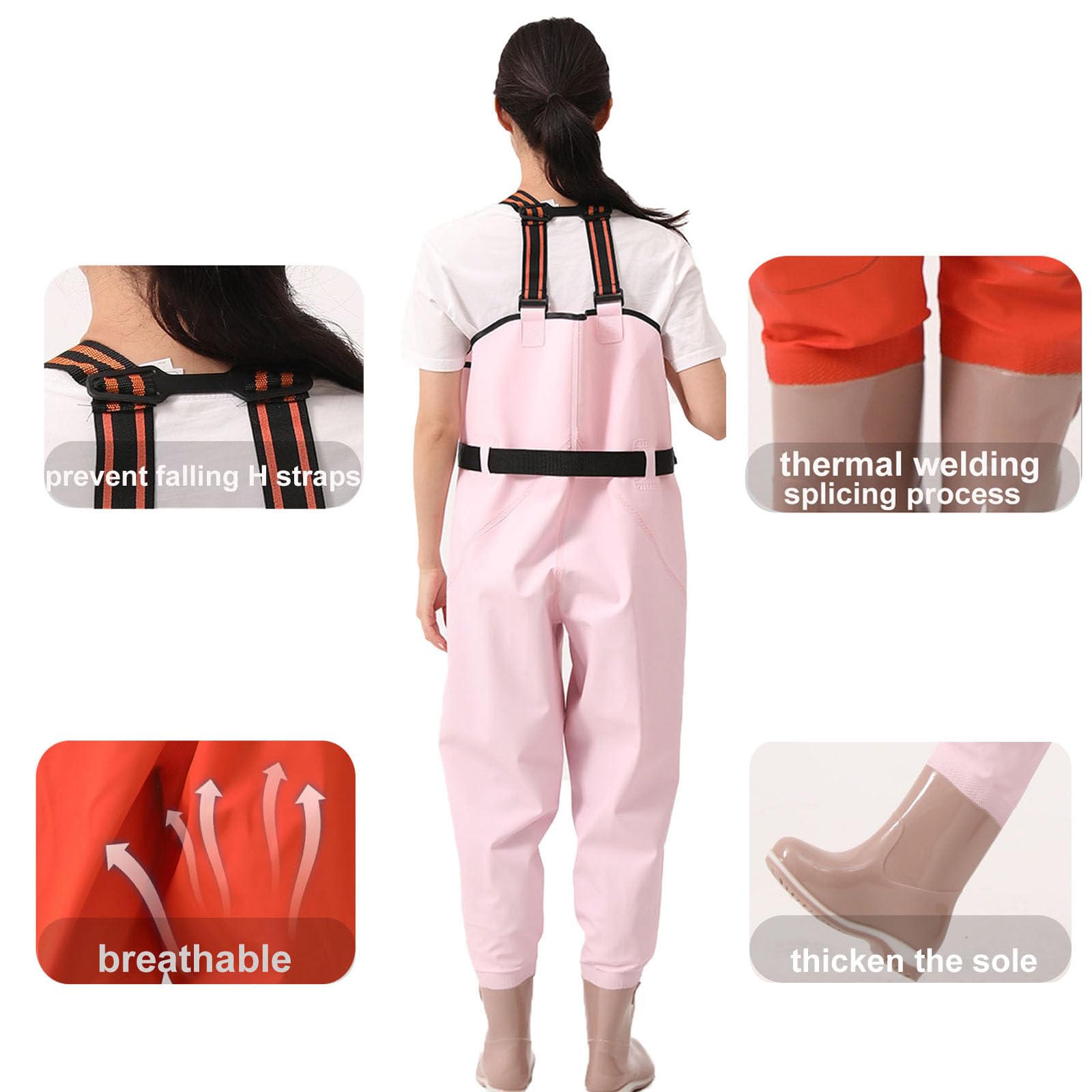 Waders Peche Femme Imperméable,Waders Neoprene de 3-Ply,Cuissarde Peche Femme,Waders de Peche