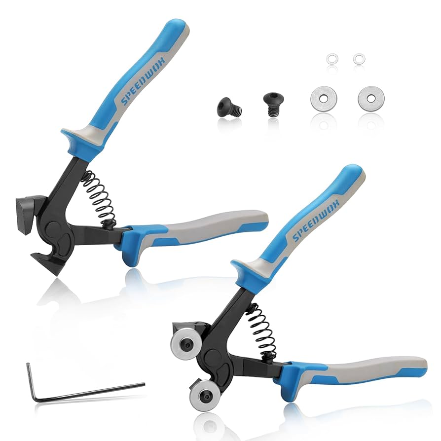 【ステッカー付き】Asymmetric Tips Maker SPEEDWOX 8 Inches Wheeled Mosaic Glass and Tile Nippers