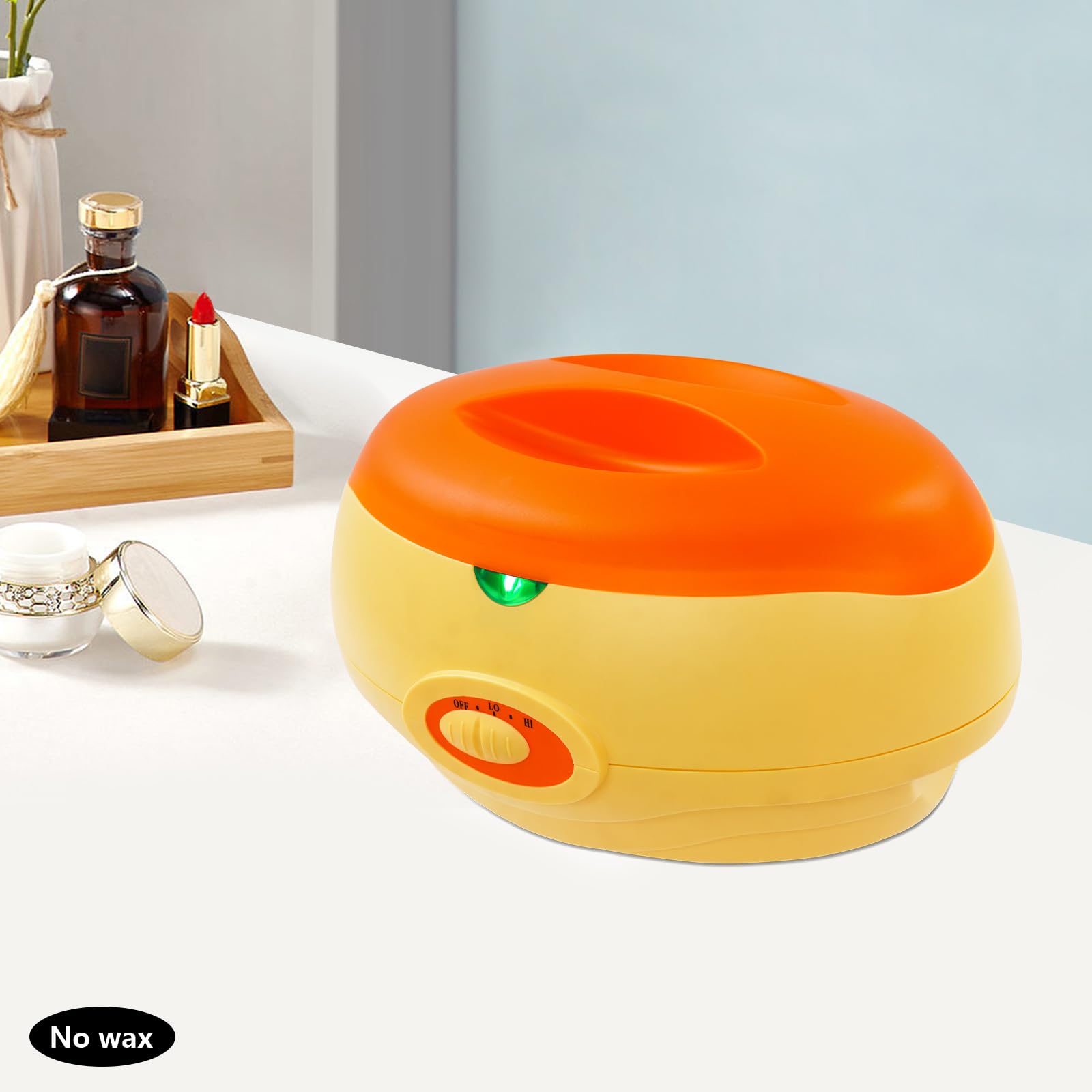 Scaldacera elettrico per bagno di paraffina, 4400 ml, con funzione di riscaldamento/isolamento, bagno di paraffina per mani e piedi, con piastra termica (arancione)
