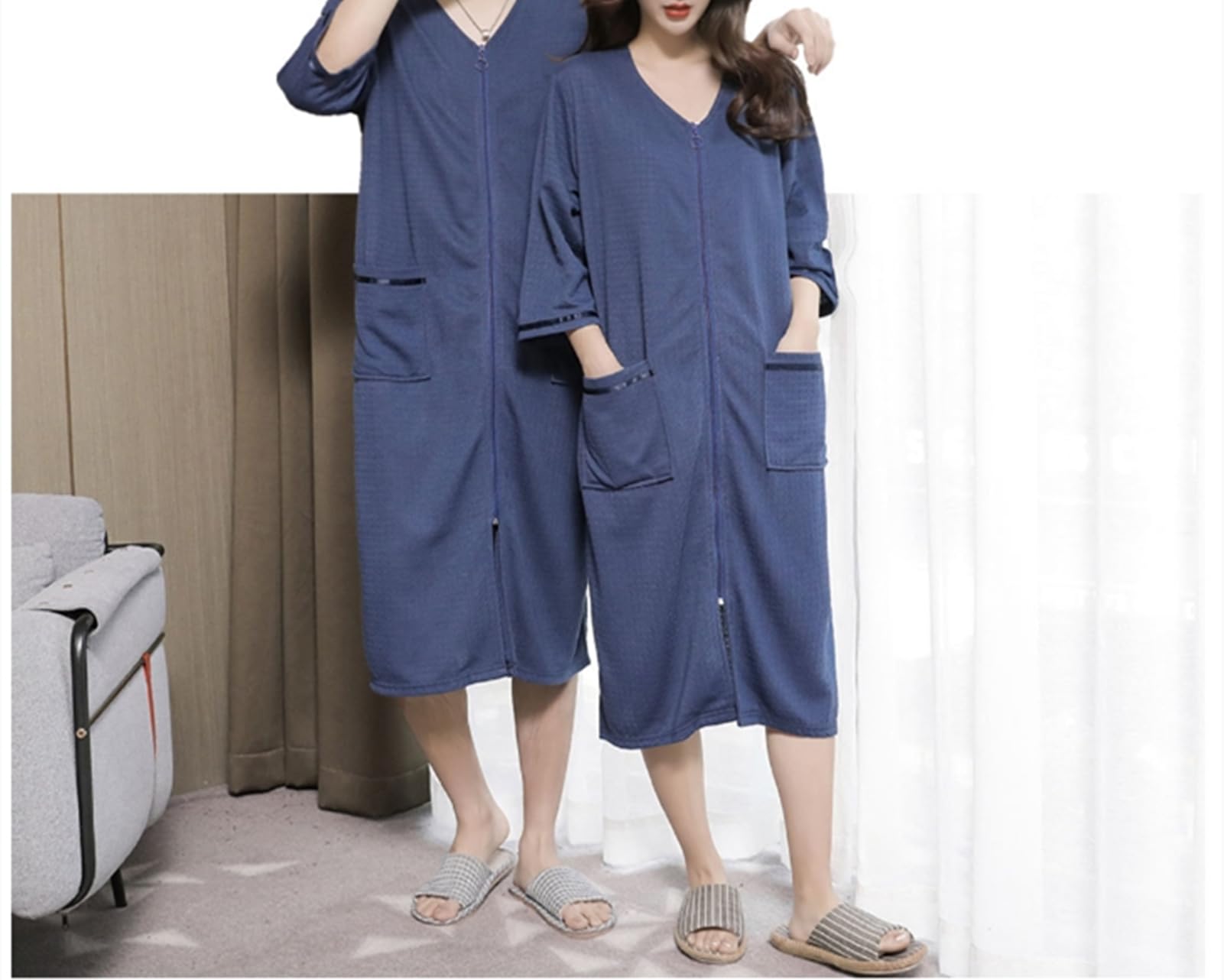 Asciugamani Bagno Accappatoio con Cerniera, Utilizzabile Come Asciugamano Perfetto per L'asciugatura Rapida, Ideale Anche Come Gonna da Bagno O Pigiama Assorbente -Grigio (Uomini)-3XL