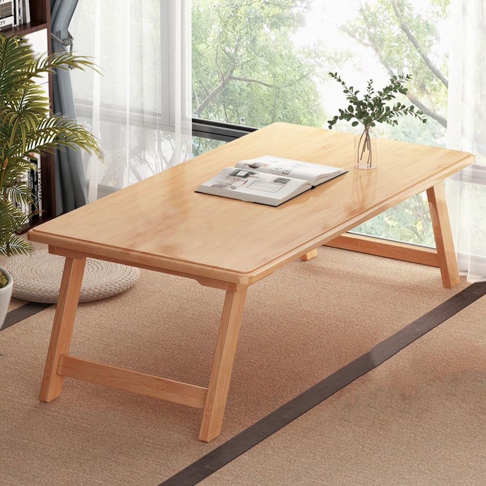 Table basse pliable en bambou pour un apéritif au salon ou un petit-déjeuner au lit