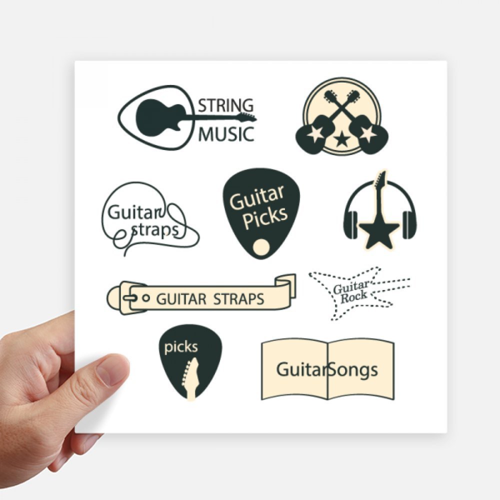 Sticker guitare et casque étanche et résistant pour valise et moto