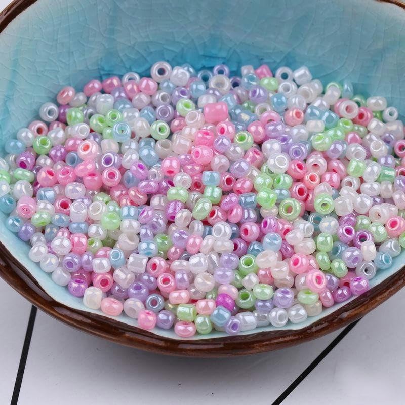 30000PCS 3.0MM Perle D'Imitazione Perline di Vetro per La Creazione di Gioielli Piccoli Perline di Pony Perline di Riso Mnin Perline per Braccialetti Fai da Te