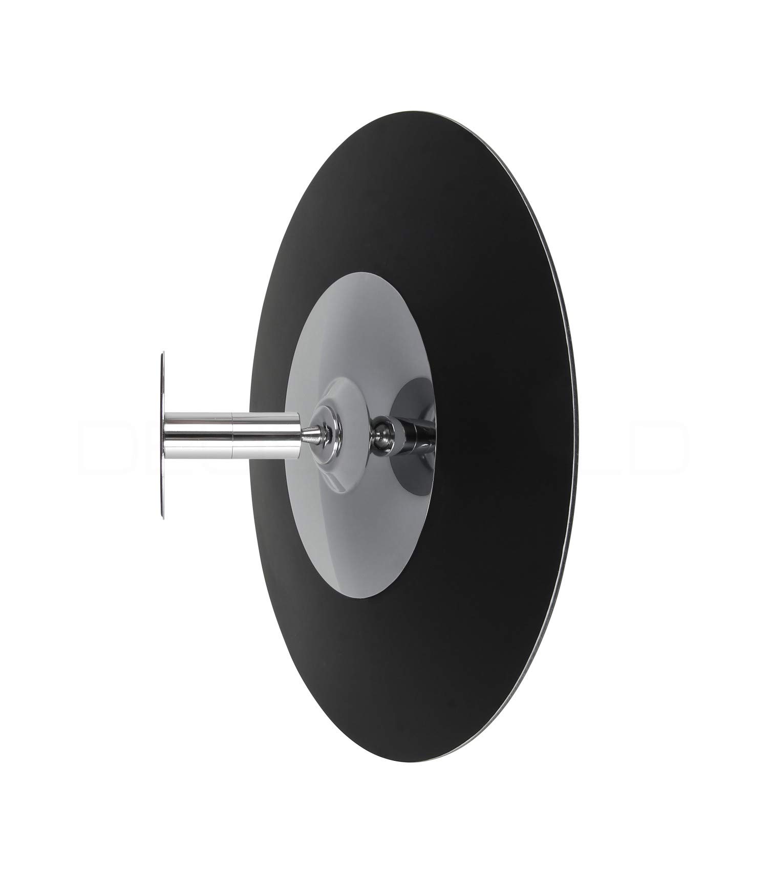 DEUSENFELD KKR5 - Klebespiegel Kosmetikspiegel selbstklebend, Schminkspiegel, Rasierspiegel zum Kleben, 5-Fach Vergrößerung, Kugelgelenk, Ø 20cm, rund, Rahmenlos, mit 3M VHB Klebepads