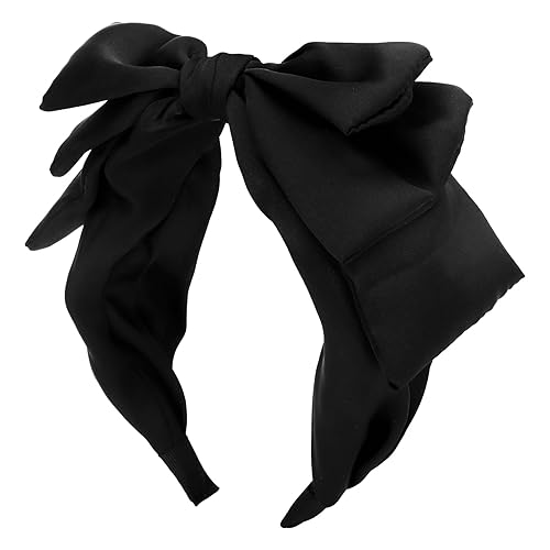 Jaciya Diademas de lazo para mujer, antideslizantes, de moda, anudadas, color negro, con lazo, orejas de conejo, diadema para la cabeza, accesorios disponible en Yaxa Venezuela