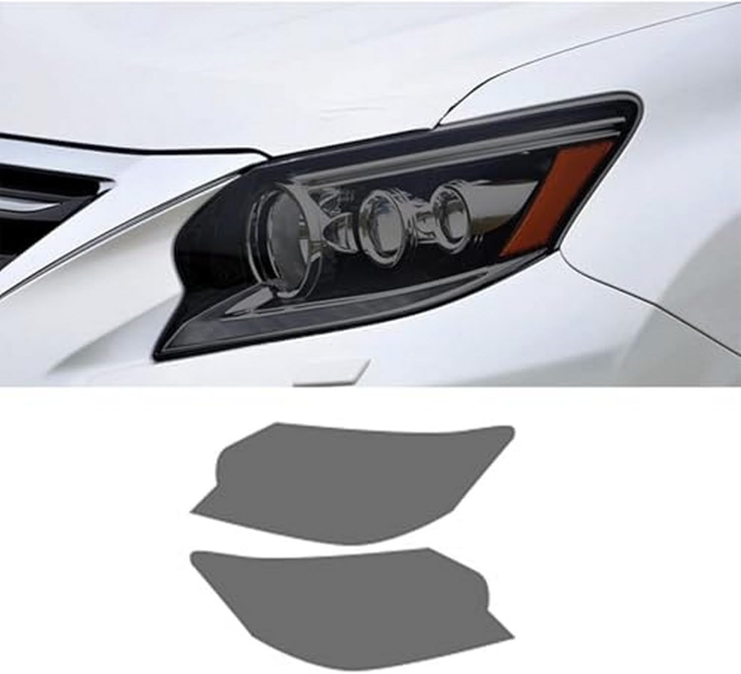 Car Headlight Protective Film for Lexus Gx Gx460 2014-2020 Transparent Smoked Black TPU Sticker Smoked Black