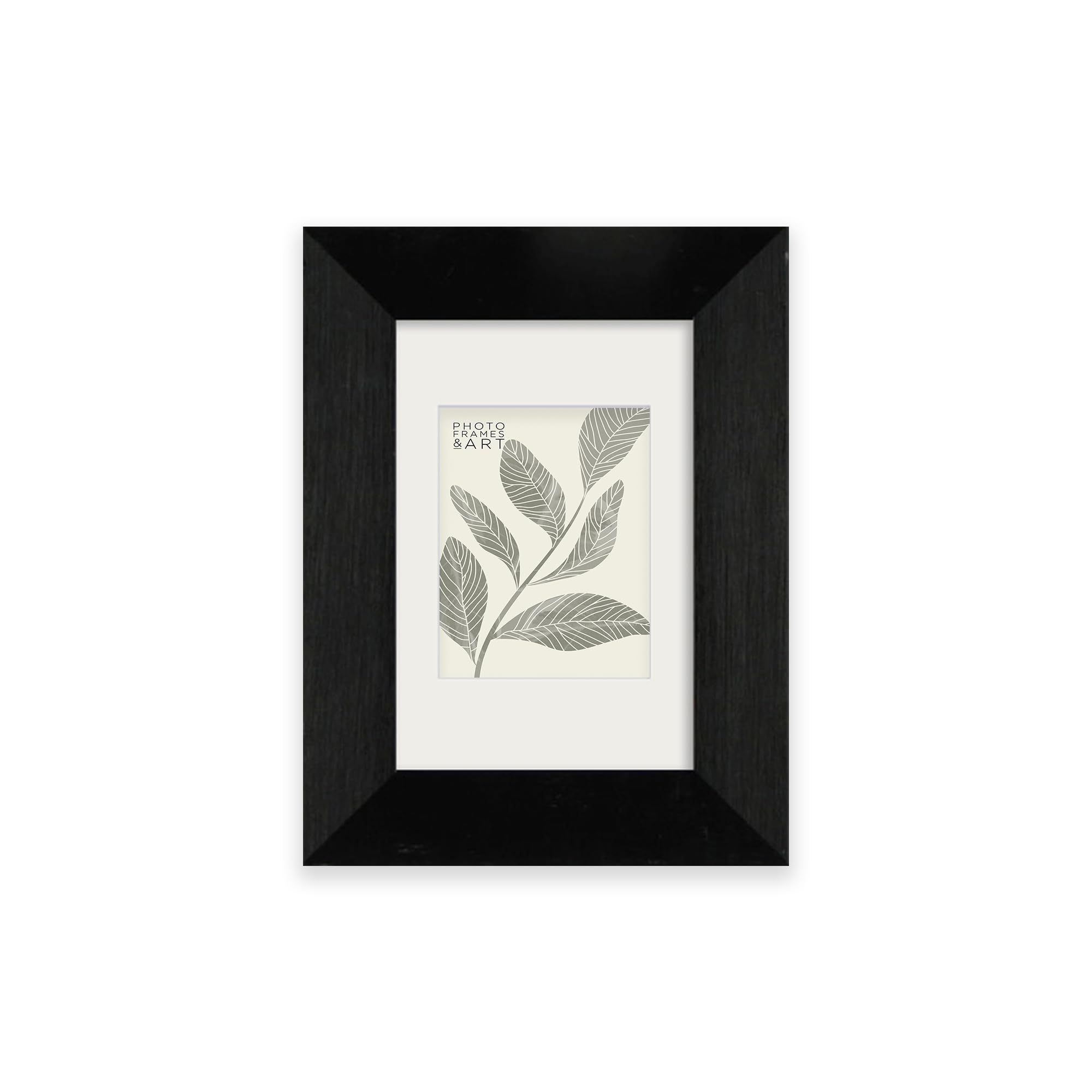 Pf+A Black Real Glass Small 6X4 Picture Frame - 6X4 Photo Frame - 3.5X2.5 Inch Frame With Mount