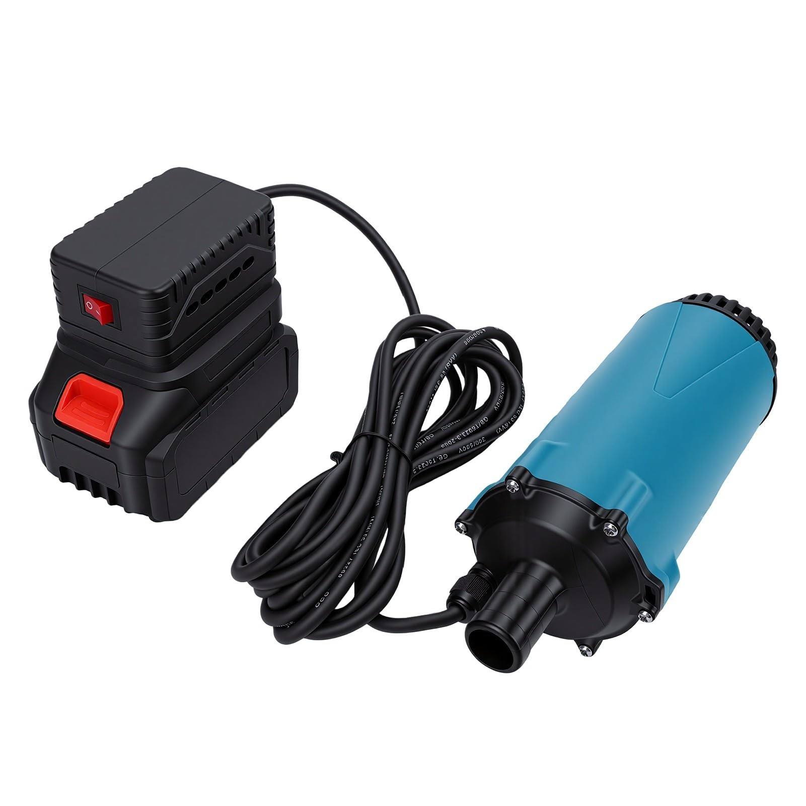 ANGGREK Pompa Sommergibile Senza Fili, Trasferimento Acqua 120L/h, | Costruzione in ABS, Portatile per Irrigazione da Giardino e Drenaggio Piscine, Compatibile con Batterie 18V.