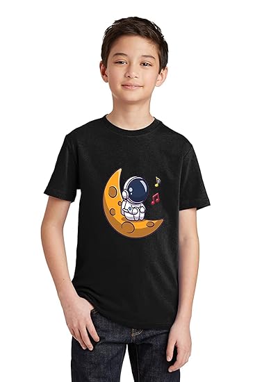 Printed Cotton T-Shirt for Boys Half Sleeve Round Neck