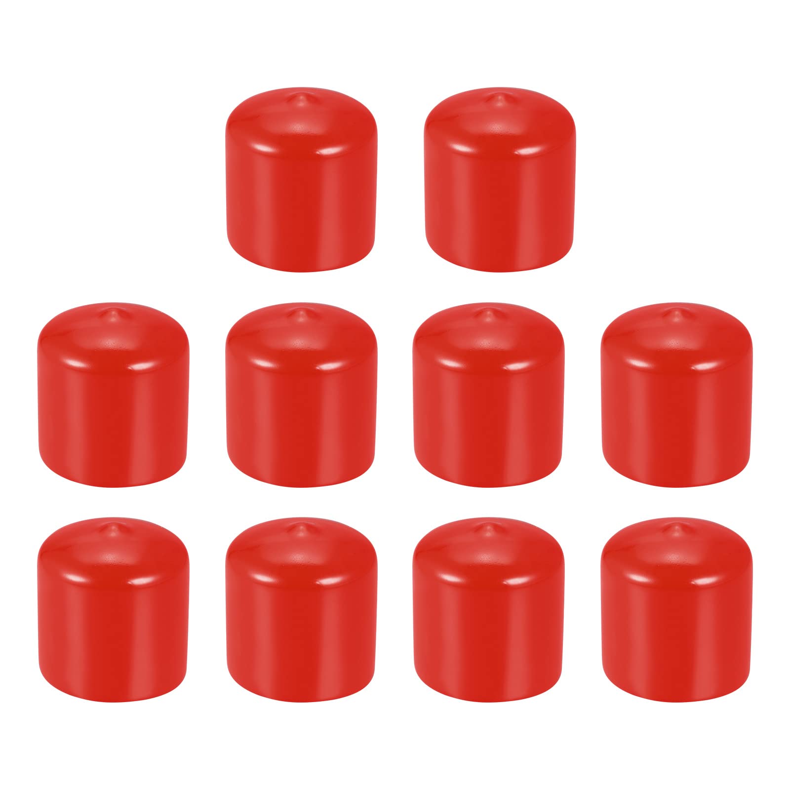 Protectores de rosca de 1 1/4 pulgadas DMiotech, tapas de goma rojas para tornillos y tubos