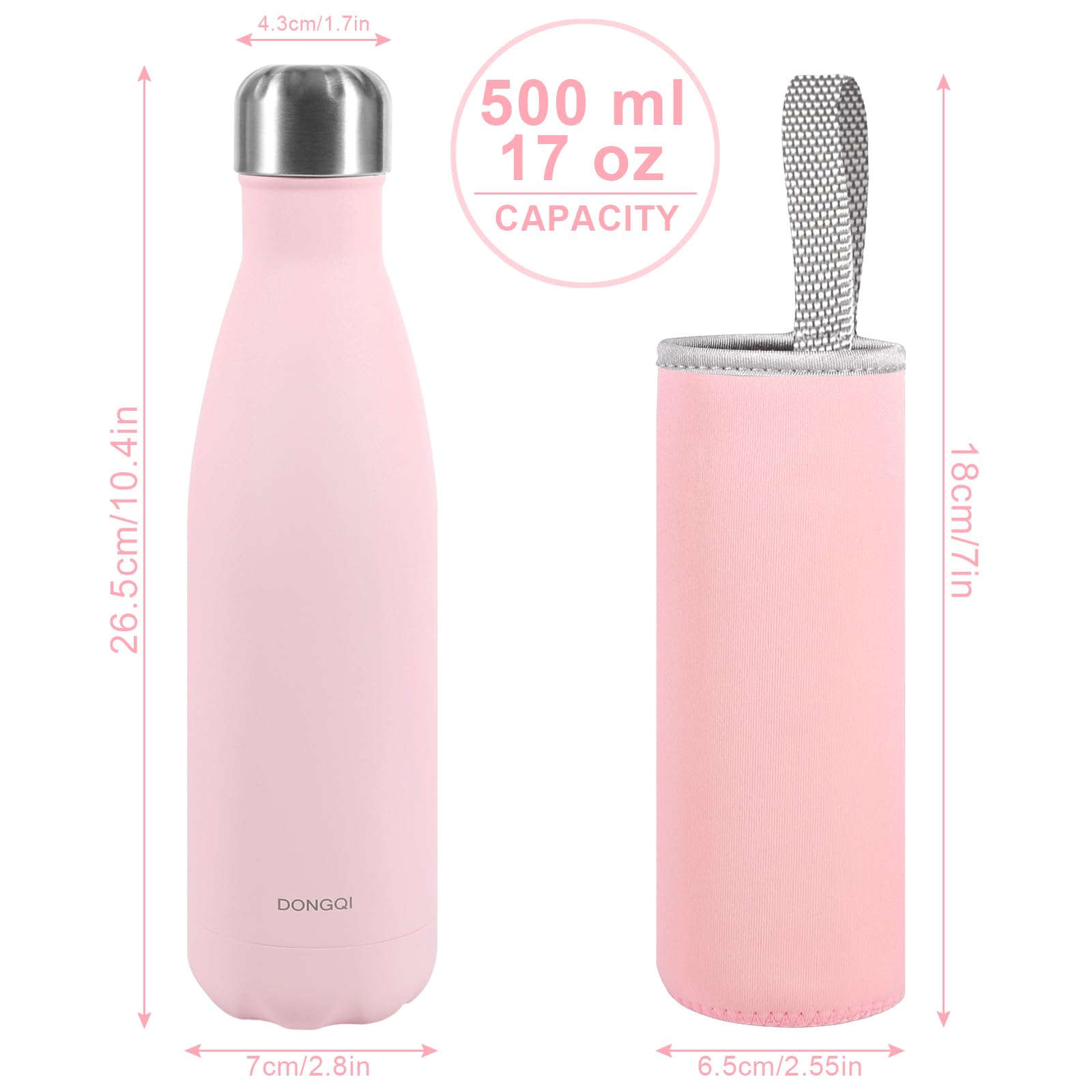 Gourde Isotherme B2DO 500ml - Acier Inoxydable, Double Paroi - Sable Cubain Design