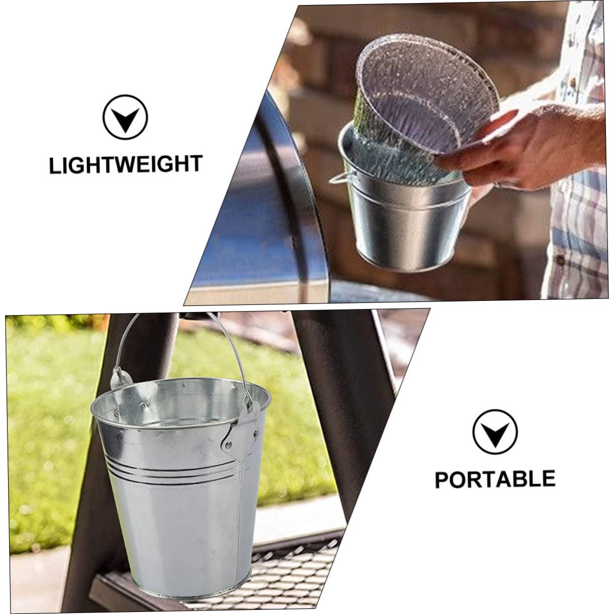 HEMOTON 10pezzi Secchio Grasso BBQ Sacchetti USA e Getta per Raccolta Olio e Grasso Contenitore Gocciolante per Barbecue Gas Carbonella e Campeggio Facile da Pulire per Grigliate Outdoor