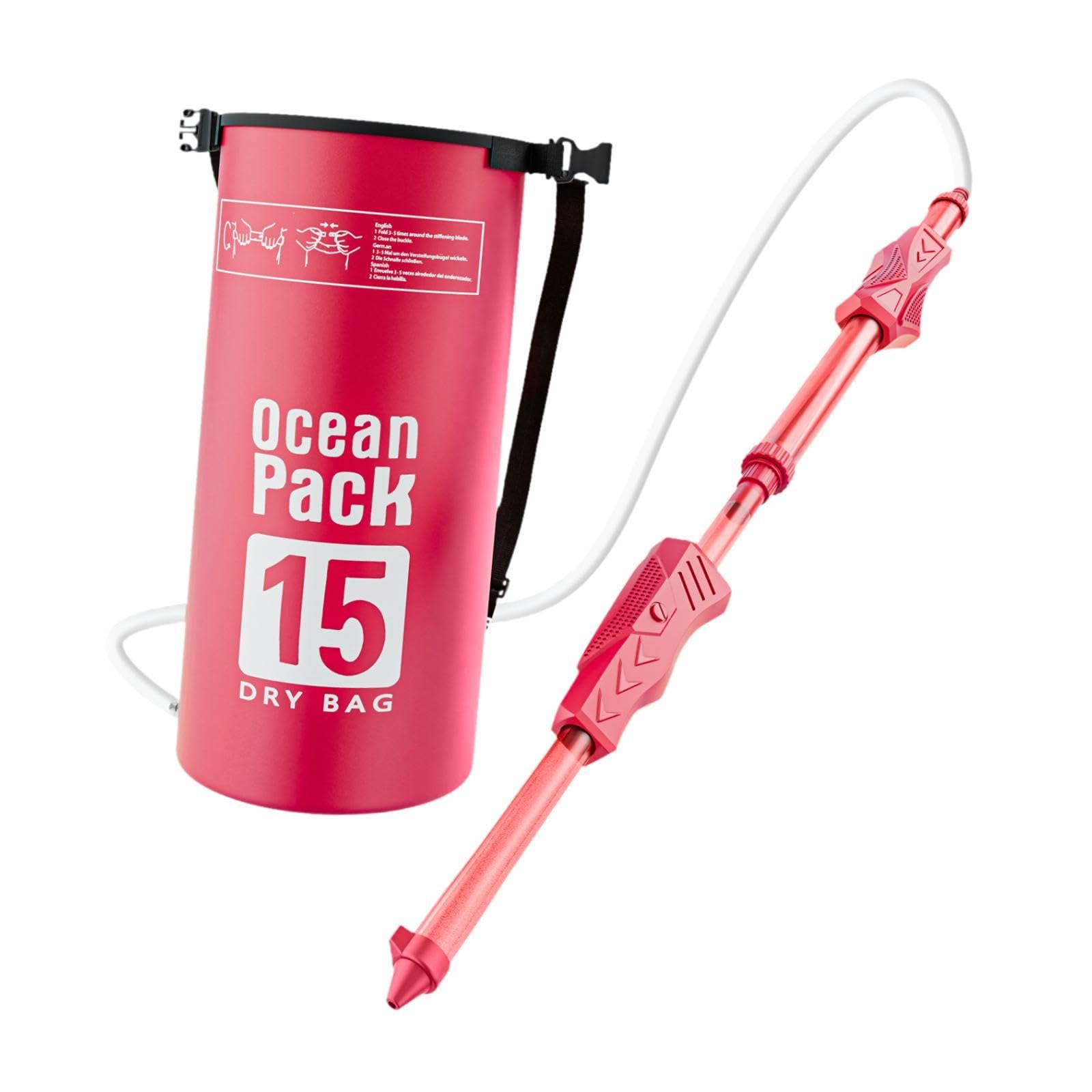 Sharplace Rucksack Wasser Soaker Spielzeug herausholen verstellbares Schultergurt sprühen Spielzeug große Kapazität für Jungen Mädchen Kinder Kinder, Rosa