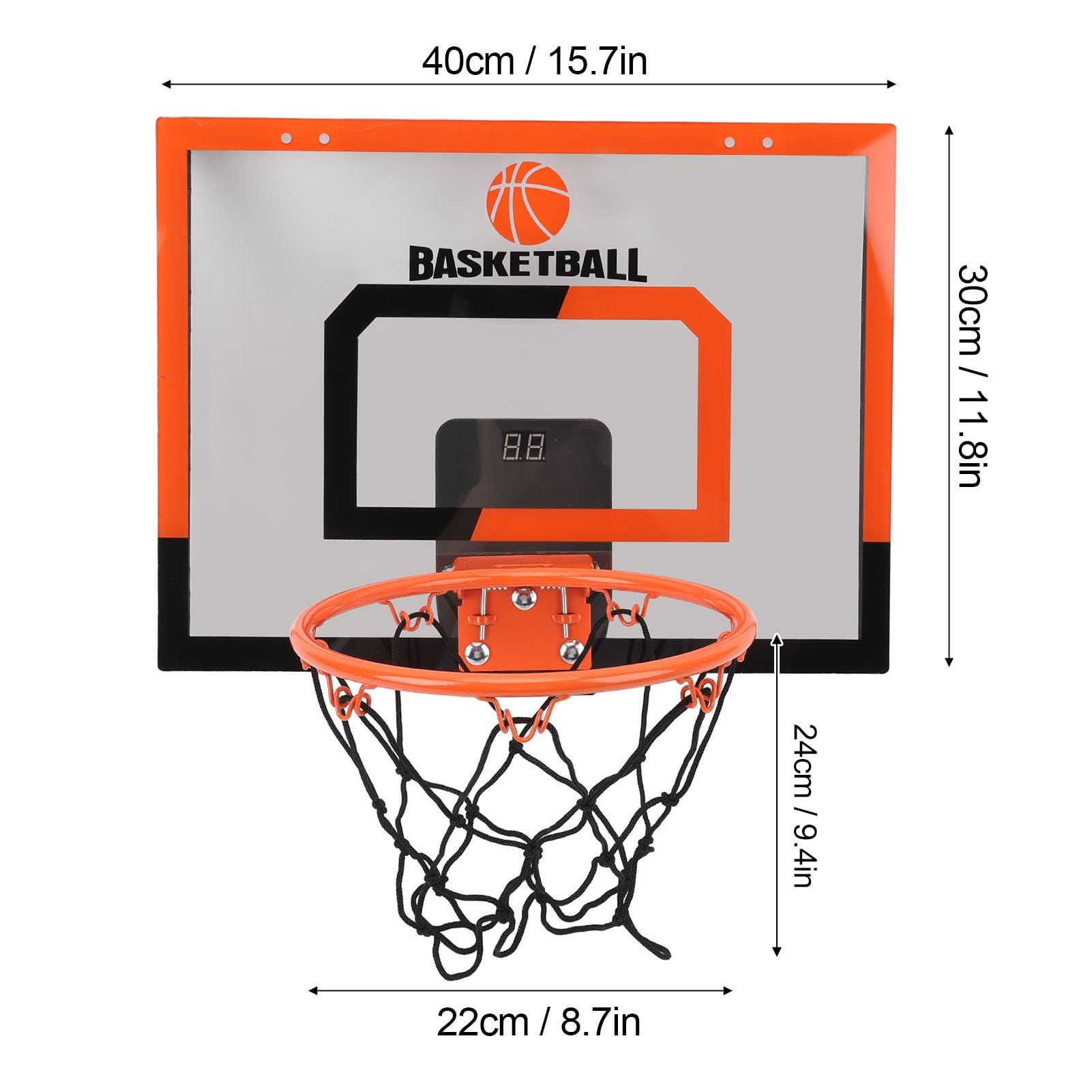 Juego de Aro de Baloncesto para Interior para Niños con Marcador Electrónico, Divertido y Atractivo para el Tiempo de Juego Deportivo en la Habitación del Niño