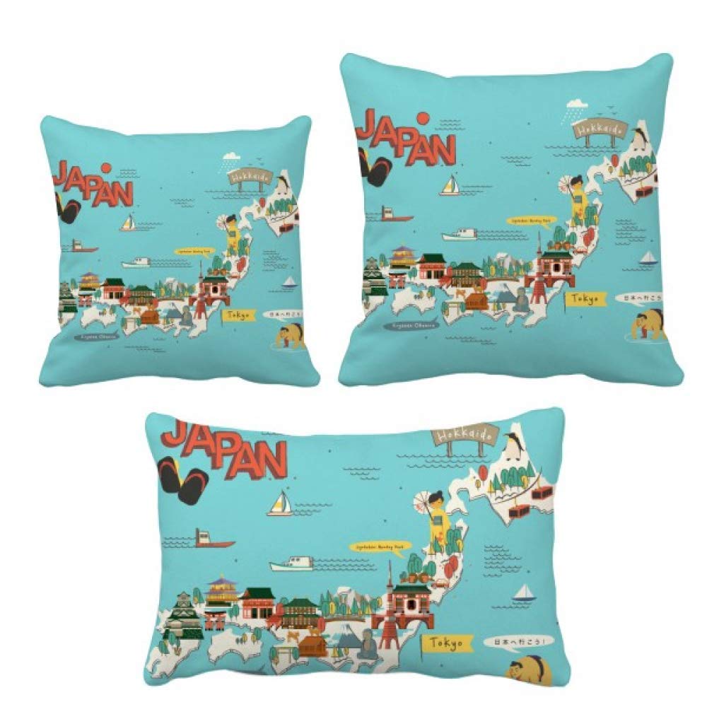 Housse de coussin traditionnelle japonaise paysage motif asiatique deco maison