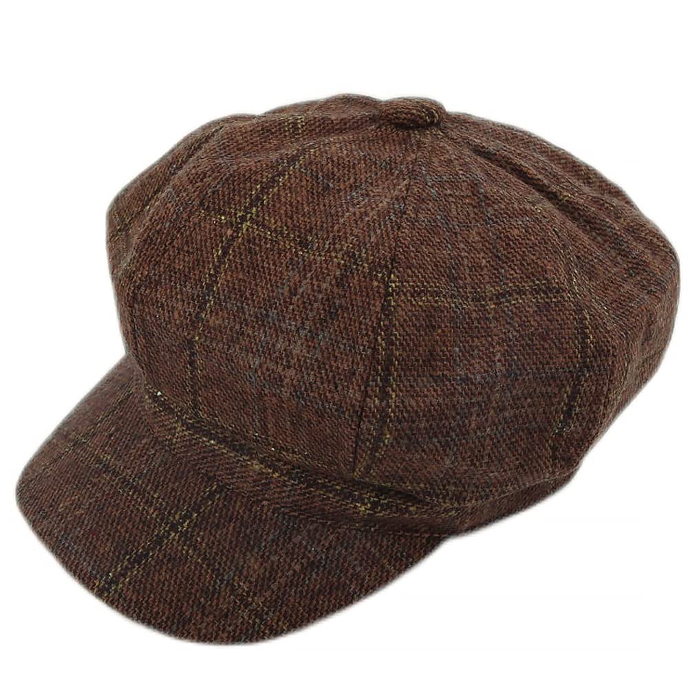 Velvet Newsboy Hat Vintage Rustic Visor Beret Cap for Women Octagonal Gatsby Ivy Baker Boy Hats Cabbie Fiddler